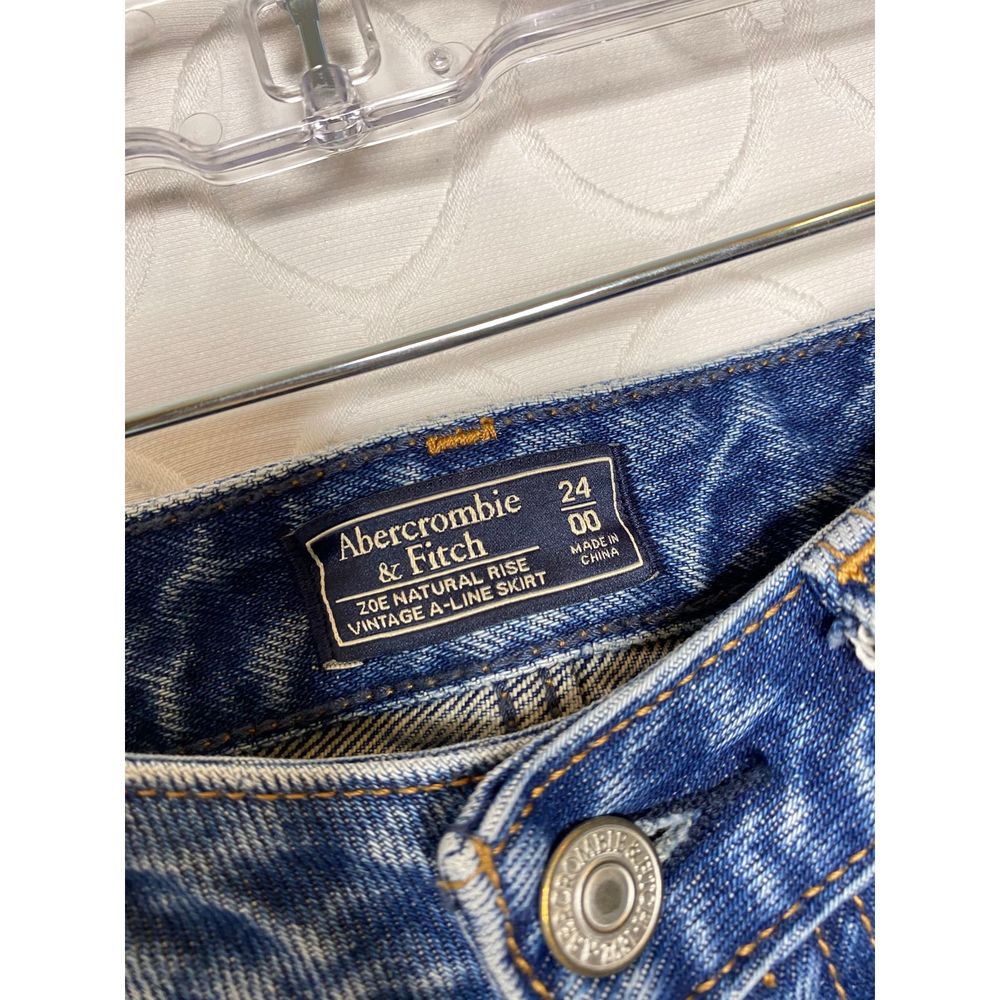 Abercrombie Zoe Vintage A-line Denim Mini Skirt - Picture 4 of 5